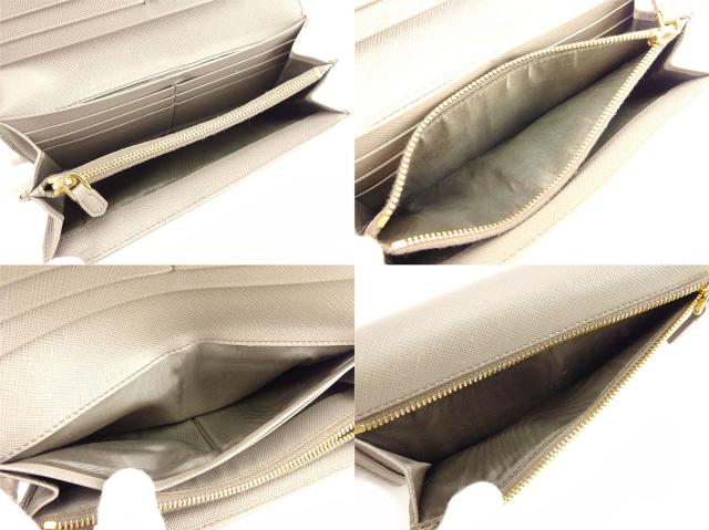 についての プラダ PRADA 中古 T4839の通販はau PAY マーケット - ブランドデポ|商品ロットナンバー:286827283 長財布 ファスナー付き 長財布 リボンモチーフ グレー 灰色 ギャランテ