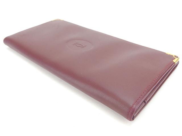 限定品新作 カルティエ 長財布 ファスナー付き長財布 マストライン ボルドー×ゴールド Cartier 中古 T10753の通販はau PAY マーケット - ブランドデポ|商品ロットナンバー:368871321 お得得価