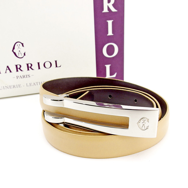 売り尽 シャリオール Charriol ベルト 細ベルト レディース メンズ 可 Cマーク入りバックル T2324 激安