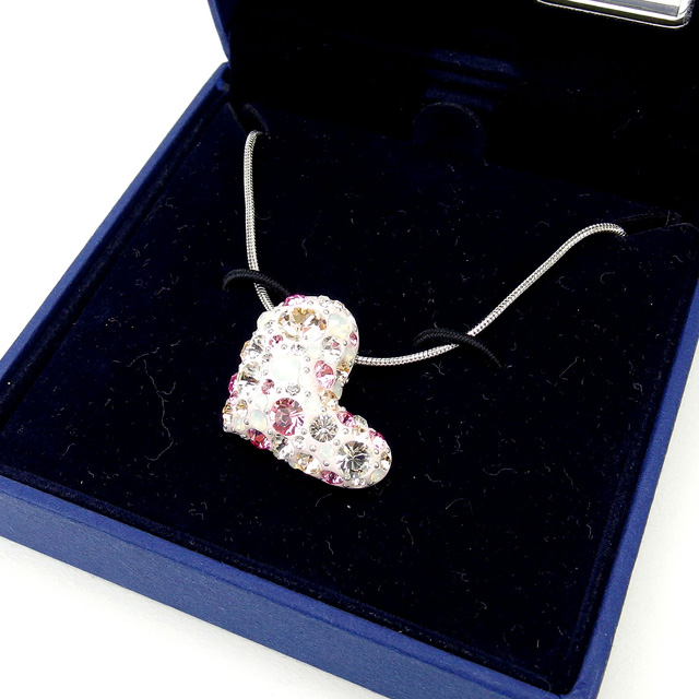公式の スワロフスキー ネックレス アクセサリー ハート ピンク シルバー Swarovski T お1人様1点限り Www Hoteldesmarquisats Com