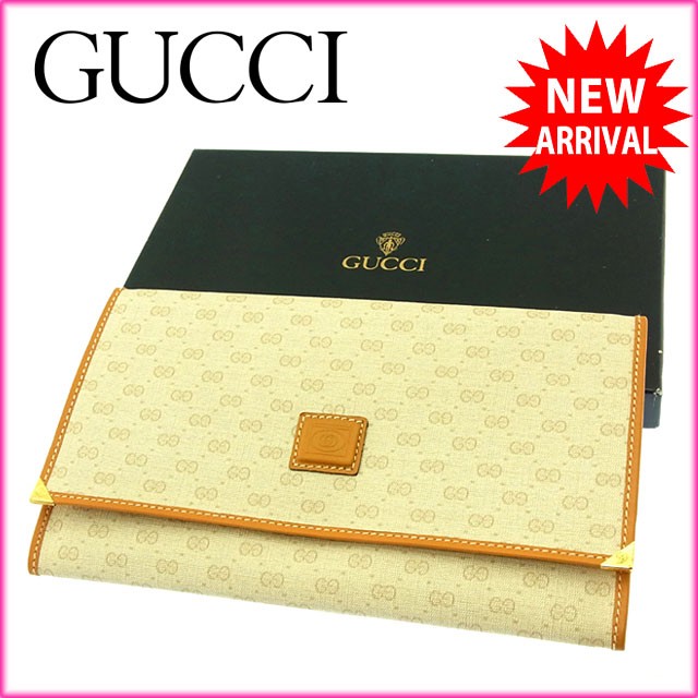 グッチ GUCCI 長財布 財布 小物 サイフ パスポートケース レディース マイクロＧＧ 【中古】 T12304