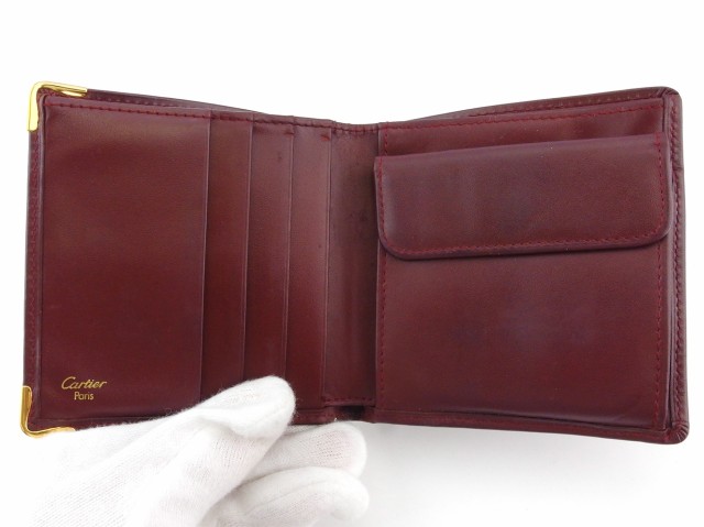 最安価格(税込) カルティエ ゴールド Cartier 中古 C3937の通販はau PAY マーケット - ブランドデポ|商品ロットナンバー:442266807 二つ折り 財布 ミニ財布 レディース メンズ マストライン ボルドー 最安値在庫