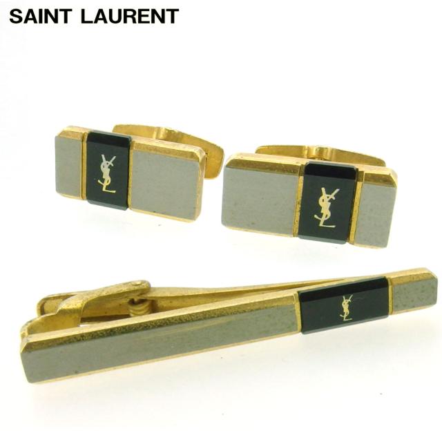 新着商品 サンローラン カフス タイピン カフリンクス ネクタイピン メンズ Yslロゴ 2アイテムセット Saint Laurent 時間指定不可 Www Endocenter Com Ua
