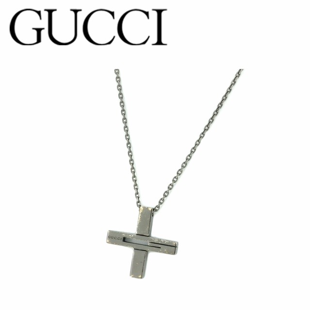 被り心地最高 ラスト1点 グッチ ネックレス ペンダント アクセサリー クロス 十字架 ブラック Ag925gucci レディース プレゼント 贈り物 1点物 人 メール便なら送料無料 Noqood Co