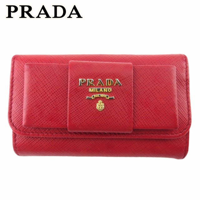 【年末年始クーポン】 プラダ キーケース 6連キーケース レディース フィオッコ リボン PRADA 中古の通販はau PAY マーケット