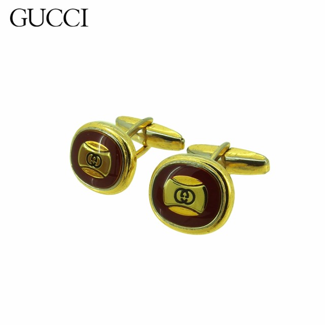 グッチ カフス カフリンクス メンズ インターロッキングG スウィヴル式 ダブルG GUCCI 中古