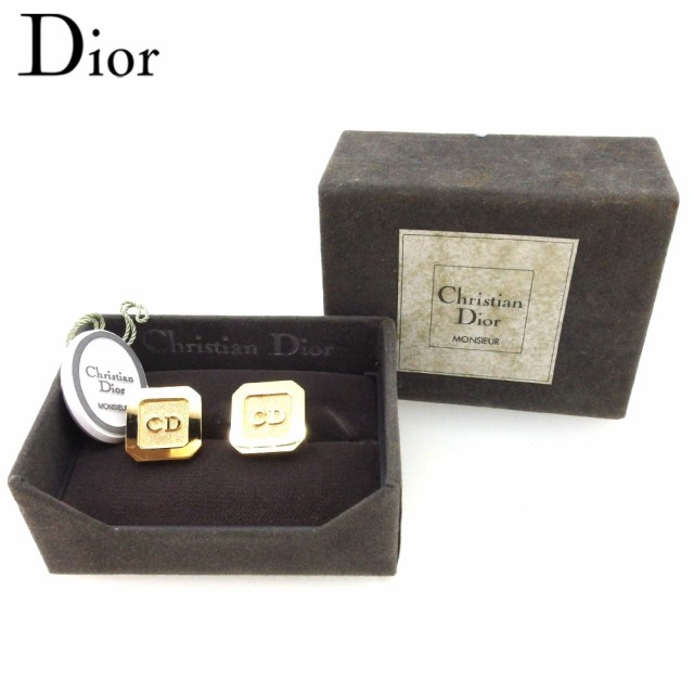 ディオール カフス カフリンクス メンズ スウィヴル式 CDマーク Dior 中古