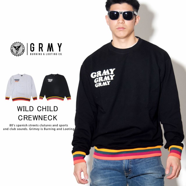 売り尽 グライミー Grimey トレーナー メンズ クルーネック スウェットシャツ Wild Child Crewneck 人気ブランドを Premiumkitchens Com