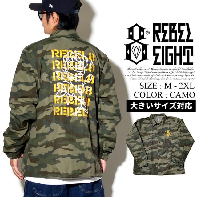 Rebel8 レベルエイト コーチジャケット メンズ 迷彩柄 カモフラ ストリート系 スケーター グラフィック ファッション 服の通販はau Pay マーケット 7000円以上で送料無料 Djドリームス 商品ロットナンバー