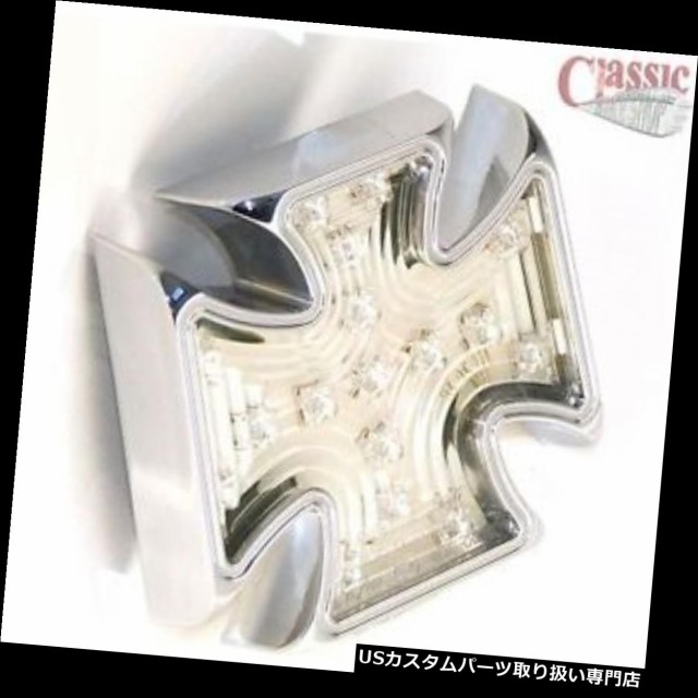 新品即決 バイク テールライト ハーレー用クリアレンズ付きledマルタクロステールライト Led Maltese Cross Taillight With Clear Lens For Harl Gharelusaman In