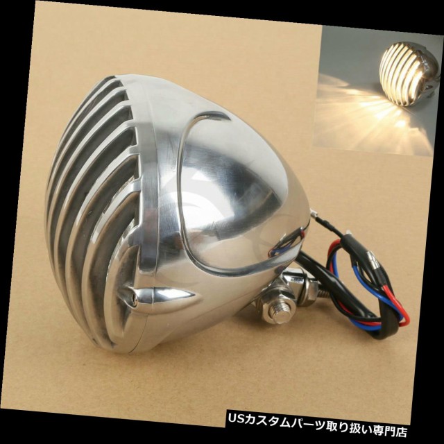 日本産 バイク ヘッドライト ハーレーカフェレーサークルーザーボバーチョッパーのヘッドライトランプフィングリルクローム Headlight Lamp Fiの通販はau Pay マーケット バイクパーツ取り扱い専門店 商品ロットナンバー 輝く高品質な Joyceechols Com