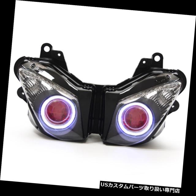 バイク ヘッドライト カワサキニンジャzx6r 09 12ハローアイhidプロジェクターレッド用ktヘッドライトアセンブリ K