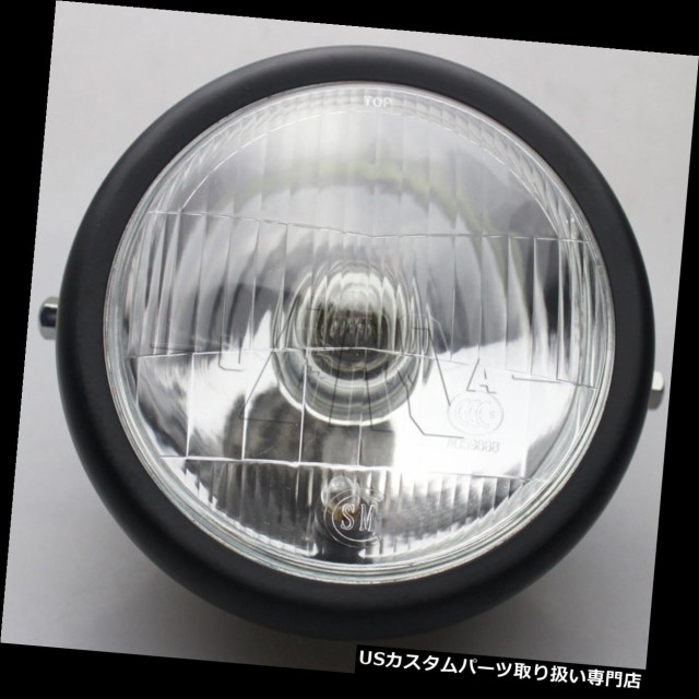 Motorcycle Black Metal Retro Front Headlight For GN125 Cafe Racer Bobber Custom
