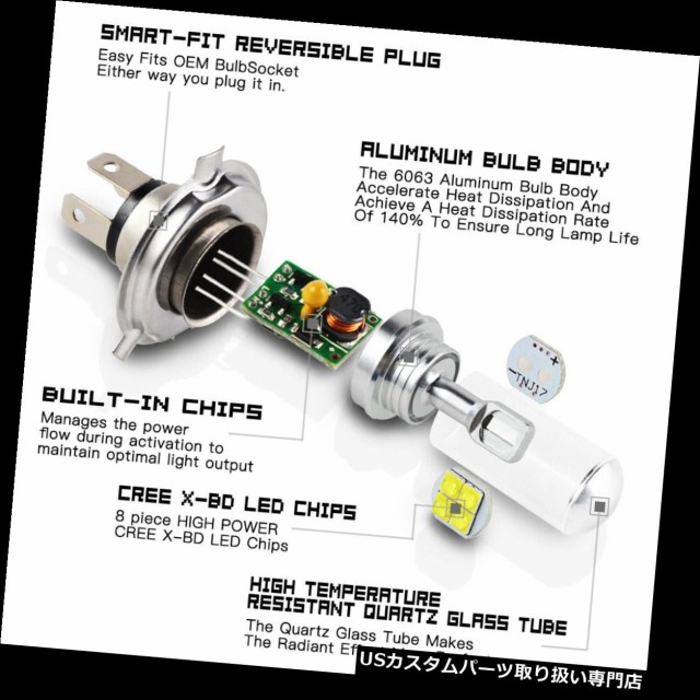通販安心 バイク ヘッドライト Ducati LEDヘッドライトクリーLED 6500K 1500LMペアホワイト電球キット用H4 9003 80W H4 9003 80W For Ducati LED 通販安心 バイク ヘッドライト Ducati LEDヘッドライトクリーLED 6500K 1500LMペアホワイト電球キット用H4 9003 80W H4 9003 80W For Ducati LED
