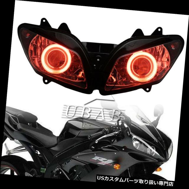 無料配達 バイク ヘッドライト Yamaha YZF-R1 2002-2003用プロジェクターレッドエンジェルアイズHIDアセンブリヘッドライト Projector Red Angel, 本店は 4ca57d95