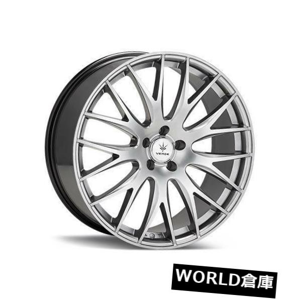 【ふるさと割】 ホイール 4本セット 18x8 Verde V27 Saga 5x114.3 38 Hyper Silver Wheels Rims Set, Yテニスショップ 555405e2