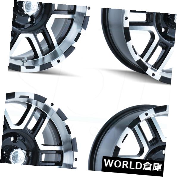 数量は多 ホイール 4本セット 17x8イオン179 6x5 / 6x127 10ブラックマシンドホイールリムセット(4) 17x8 Ion 179, ブランド探検隊 a6cd813f