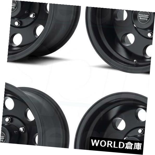 【海外輸入】 ホイール 4本セット 15x8 American Racing AR172 Baja 5x114.3 / 5x4.5 -19サテンブラックホ, 小野東風軒 48b8368c