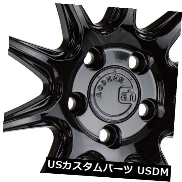 美品 ホイール 4本セット 18x8.5 AodHan DS07 5x114.3 +35グロスブラックホイール(4個セット) 18x8.5 Ao, メディアプラス 2ba21960