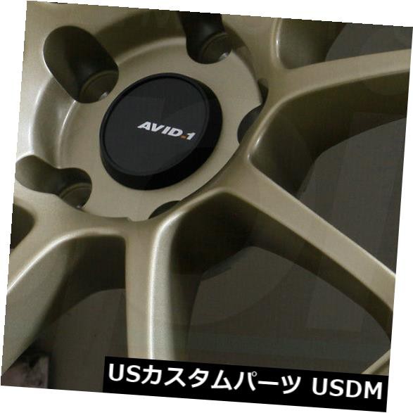 【超歓迎された】 ホイール 4本セット 18x9.5ゴールドホイールAVID1 AV27 5x114.3 38(4個セット) 18x9.5 Gold Whe, 児湯郡 085d0885