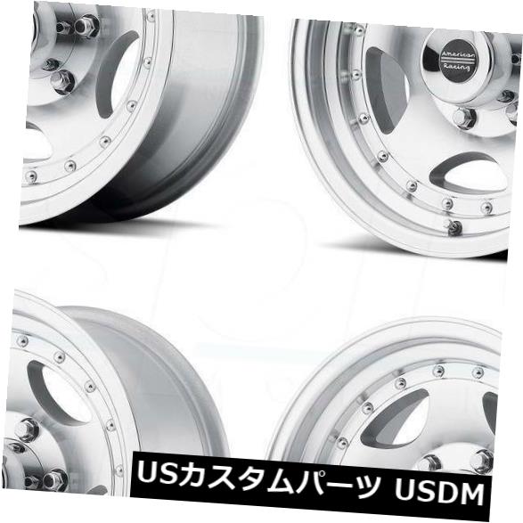 【メール便送料無料対応可】 ホイール 4本セット 15x8 Machine Wheels American Racing AR23 5x114.3 / 5x4.5 -1, なかむら米穀 fd46d64e