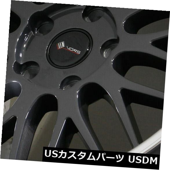 ホイール 4本セット 18x8 Hyper Black Wheels Vors VR8 5x108 35（4個セット）  18x8 Hype