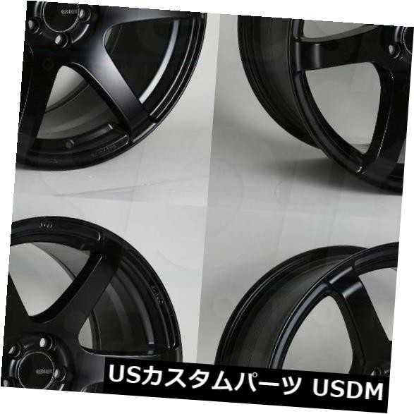 業務用卸問屋 カズサヤ ホイール 4本セット 17x8ブラックペイントホイールenkei T6s 5x100