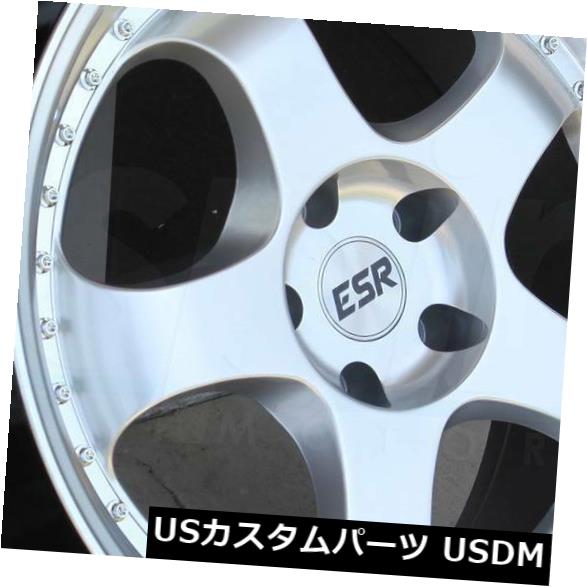 安い割引 ホイール 4本セット 18x10.5 Hyper Silver Wheels ESR SR06 SR6 5x114.3 22(4個セット), 彫銀「ほりぎん」 6368281a