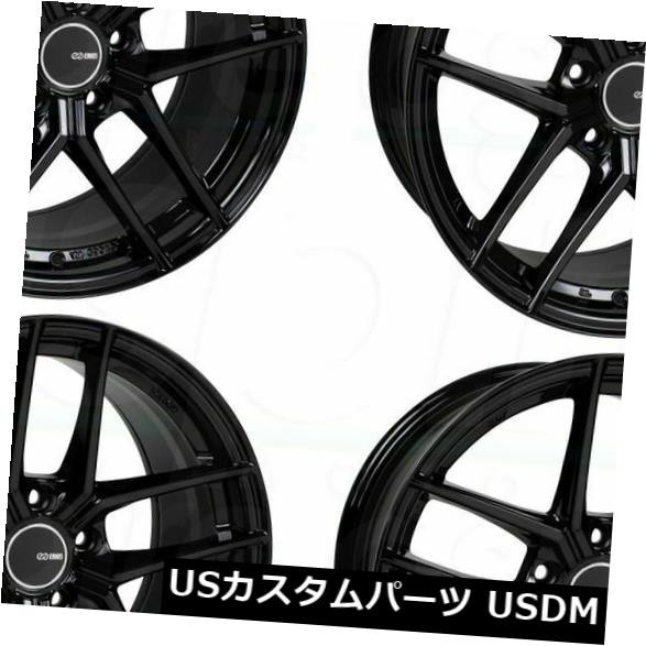 ホイール 4本セット 4-新しい18インチEnkei TY5ホイール18x8.5 / 18x9.5 5x120 38/35グロスブラックスタ