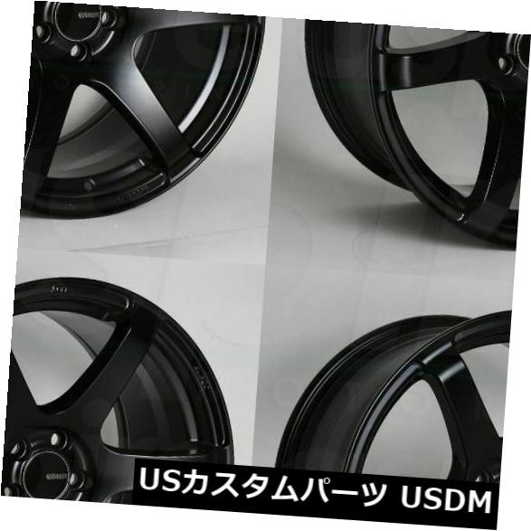 ホイール 4本セット 4-新しい18インチEnkei T6Sホイール18x8.5 / 18x9.5 5x114.3 25/30ブラックペイン