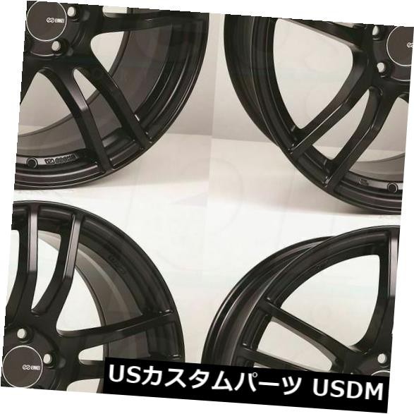 ホイール 4本セット 4-新しい18インチEnkei TX5ホイール18x8.5 / 18x9.5 5x114.3 25/30ブラックペイン