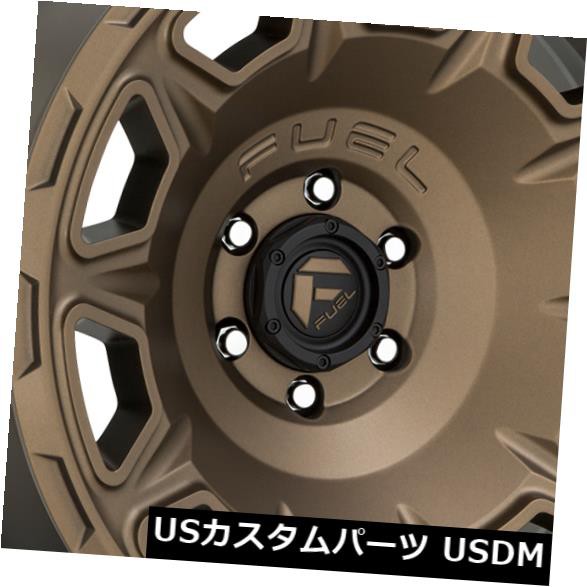 ホイール 4本セット 17x9 Fuel Vengeance D687 6x5.5 / 6x139.7 -12ブロンズホイールリムセット（4