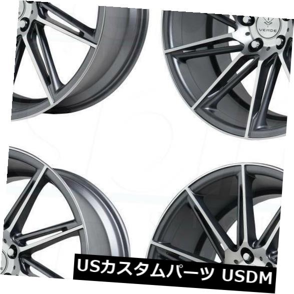 ホイール 4本セット 19x8.5 / 19x9.5 Verde V25 Quantum 5x120 15/22グラファイト加工ホイールリム