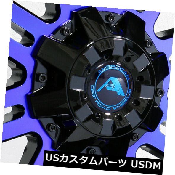 入荷中 ホイール 4本セット 20x10アメリカオフロードA106 5x114.3 -24ブラックマシニングドブルーホイールリムセット(4) 20, オストゥーニ(インテリア雑貨) 5f3730b6