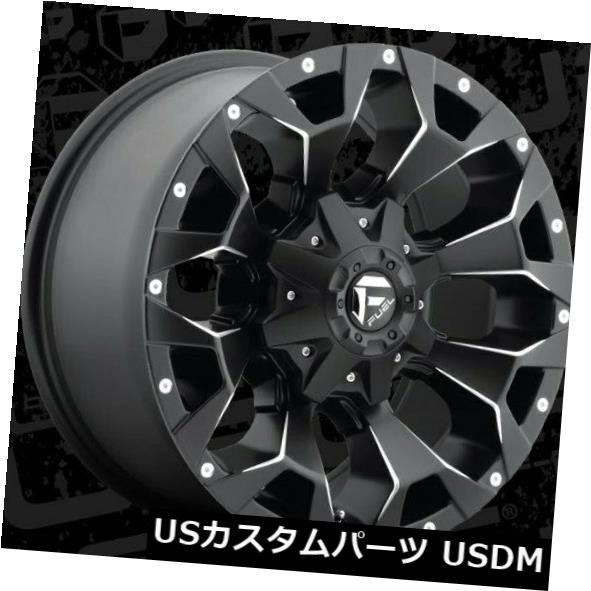 欲しいの ホイール 4本セット 18x9 ET1 Fuel D546 Assault 8x165.1 Black Milled Wheels(4個セッ, 鳥越村 65b9bd18