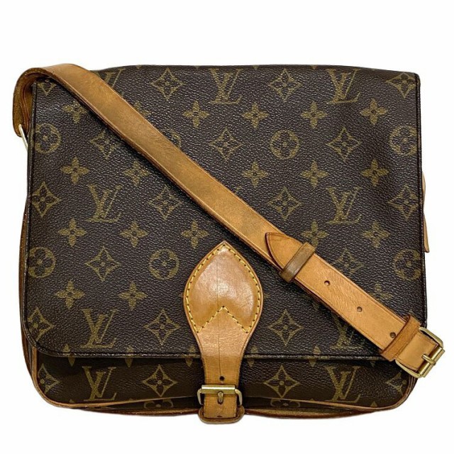 ルイ ヴィトン ショルダーバッグ カルトシエール ＧＭ ブラウン モノグラム M51252 美品 中古 SL1905 LOUIS VUITTON ヴィンテージ フラッ