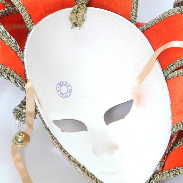 Sale 30 Off Made In Italy ベネチアン カーニバル マスク フルフェイスオレンジベルヴェット ハロウィン クリスマス 取寄品 Www Medicinfo Ro
