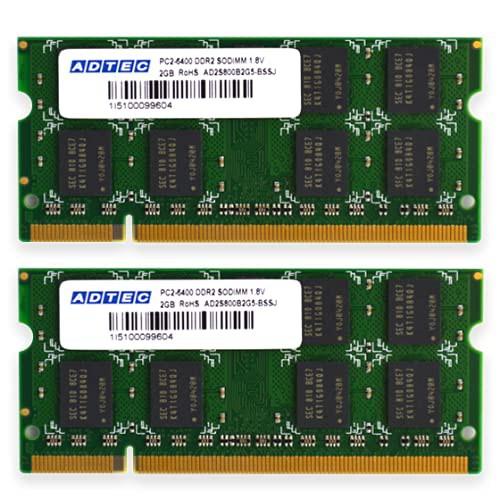 アドテック ADS5300N-S1GW DDR2-667 (PC2-5300) 200pin SO-DIMM 6年保証　2GB(1GBx1)