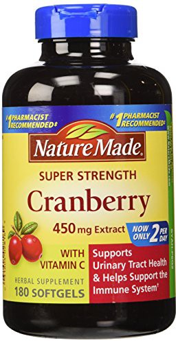 【並行輸入品】Nature Made Cranberry 450mg Extract 180 Softgels