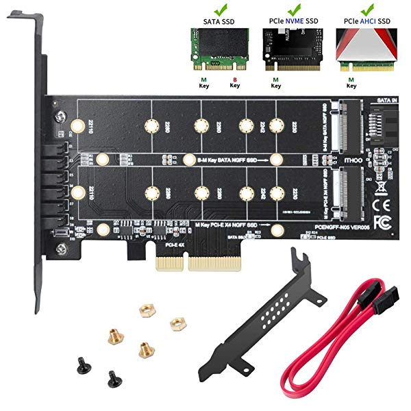 M 2 Pcieアダプタm 2 Nvme Ssd Ngff Pcieアダプタ Bキー Mキー Pci E 3 0 X 4ホストコントローラ 拡張カード ロープロファ の通販はau Pay マーケット ロールショップ 商品ロットナンバー