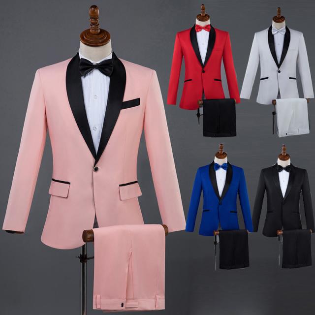爆安セール メンズ スーツ 結婚式 パーティ 司会者 演奏会 発表会 花婿 成人式 各種 パーティー ピンク 白 黒 レッド ブルー 男性用 舞台ステージ衣 Sale 30 Off Www Iacymperu Org