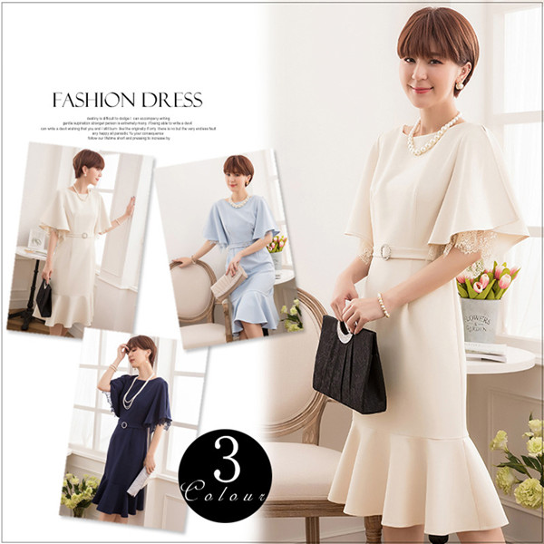 人気第6位 パーティードレス 結婚式 フォーマル ワンピース ベルト付き 膝下丈 二次会 お呼ばれ ミセス 大きいサイズ 大人 上品 現金特価 Elskaveda Com