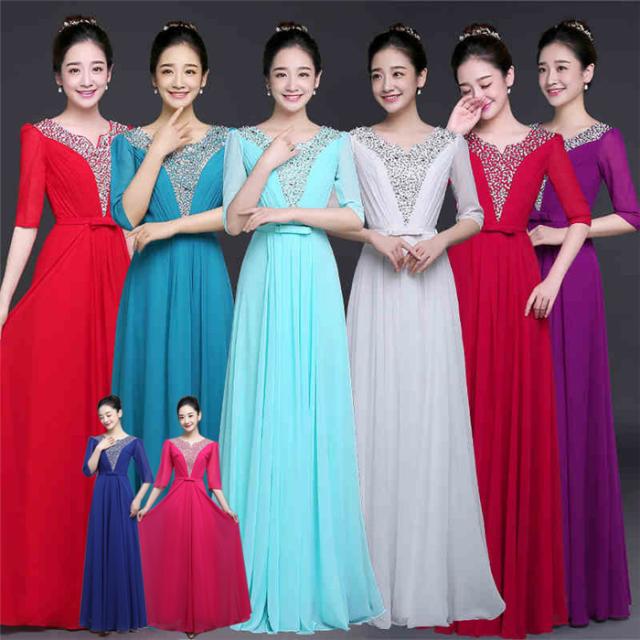 高速配送 イブニングドレス カラオケドレス パーティードレス ワンピース スパンコール衣装 ミセス 披露宴 舞台衣装 大きいサイズ 半袖 柔らかい Farmerscentre Com Ng