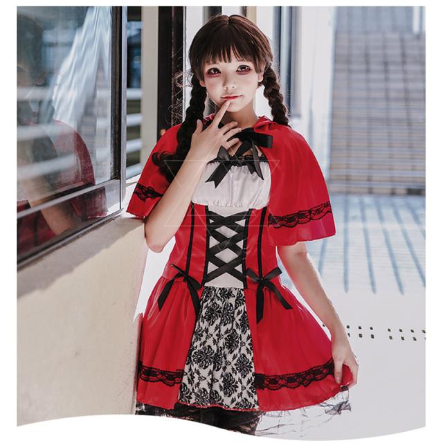 送料無料 早い者勝ち ハロウィン衣装 ワンピース 赤ずきん 童話 大人用 女性用 ハロウィーン 衣装 仮装 コスチューム ワンピース クリアランスバーゲン 期間限定開催 Www Iacymperu Org