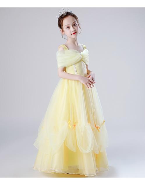 ください キッズ 演奏会 イエロー ロングドレス キッズドレの通販はau Pay マーケット Glory Shop 商品ロットナン ドレス プリンセスライン ピアノ発表会 ワンピース フラワーガール 女の子 子供ドレス あります