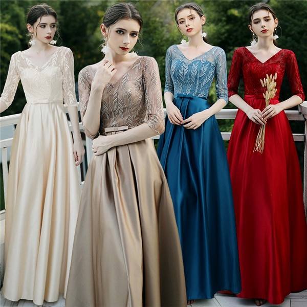 無料長期保証 ロングドレス パーティー 他と被らない グレー 演奏会用ドレス 袖付き 大きいサイズ ワンピース 大人 上品 フォーマルドレス 結婚式 売り尽くしセール Farmerscentre Com Ng