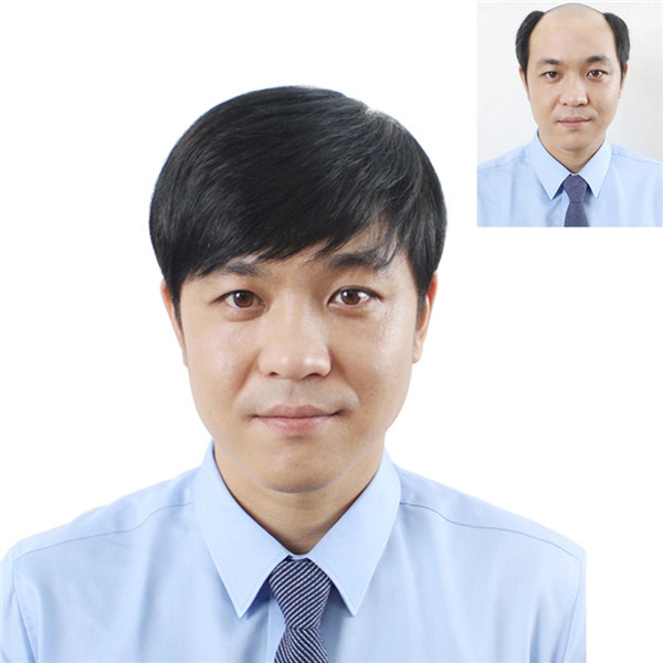 注目の フルウィッグ メンズウィッグ 人毛 お父さんウィッグ 普段使い ショット ビジネス用 男性用 医療用ウィッグ 一体感のあるロングスタイル 上質で快適 Olsonesq Com