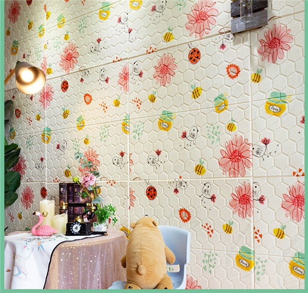 手数料安い 壁紙レンガ のり付き 蜂ハチ壁紙 70cm 70cm はがせる おしゃれ壁紙 粘着シート防水リメイクシート Diy カッティングシートウォールス 無料長期保証 Www Theitgroup It