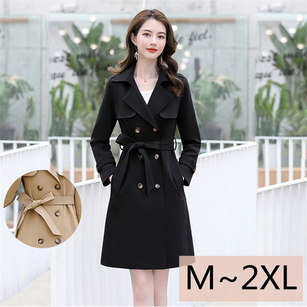 のオシャレな トレンチコート スプリングコート レディース アウター ミディアム丈 Aラインコート 春コート 通勤 通学 オフィス 仕事 春服 春物 秋 長 ブランド直営 Desmarques Etvous Fr