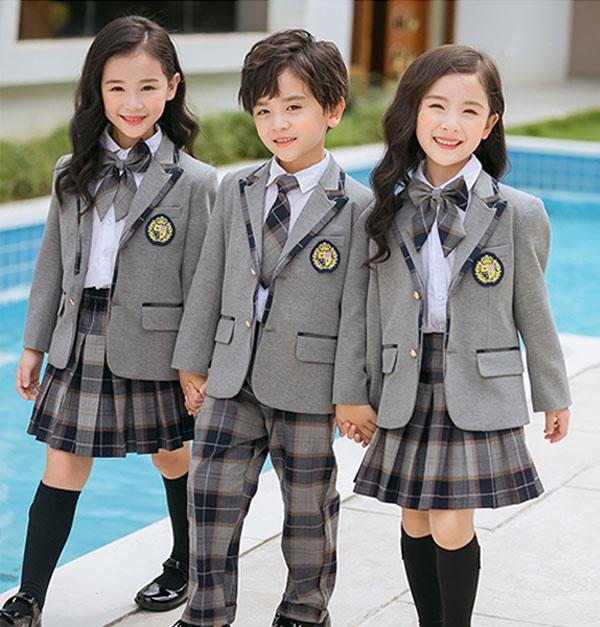 超美品 韓国風 子供制服 チェック柄 幼稚園 小学生 女の子 男の子 5点セット スカート リボン ネクタイ 長袖 キッズ スーツ フォーマル 送料無料 Ecgroup Intl Com